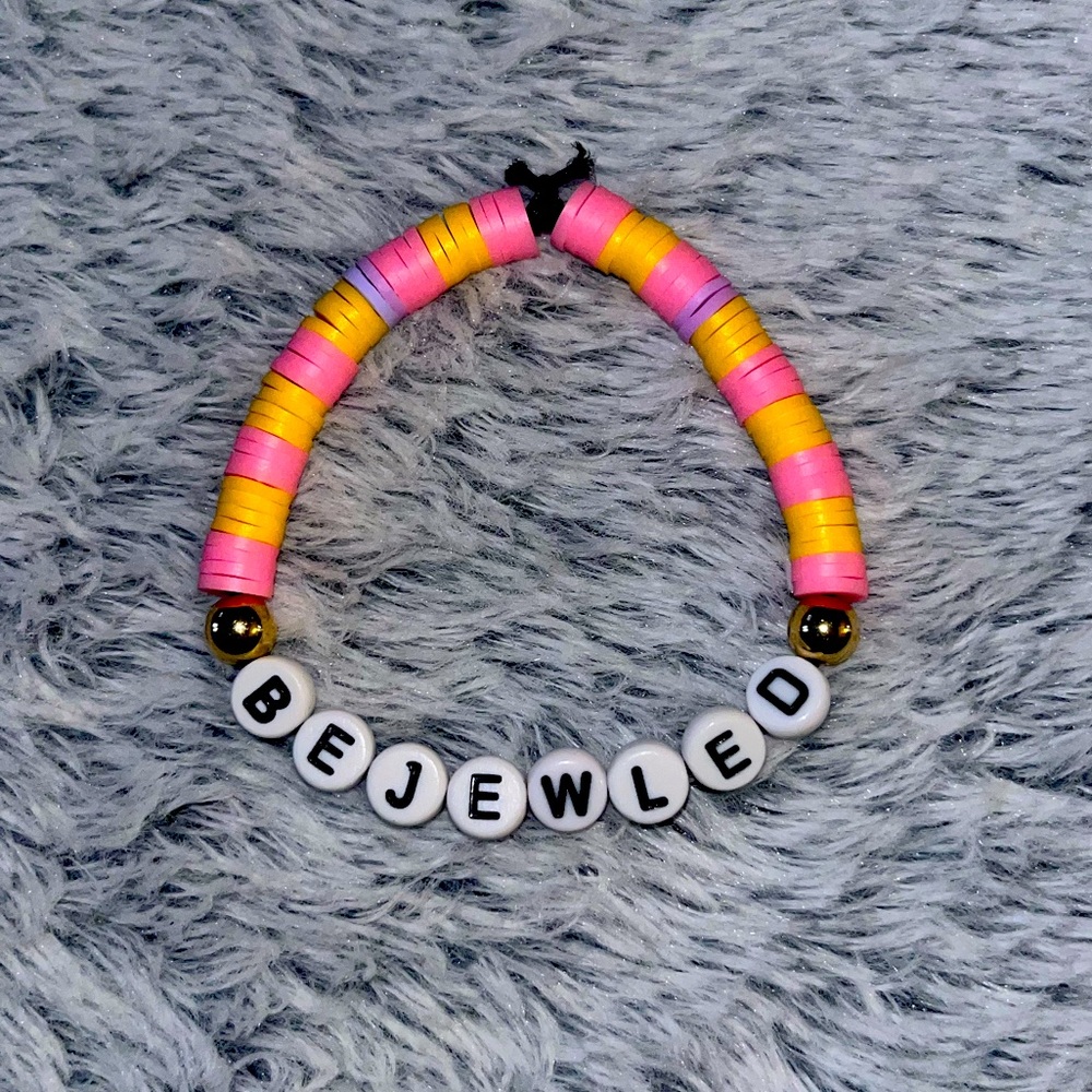 CLAY Bead Bracelet - Handmade by my 12 year old daughter- Taylor swift